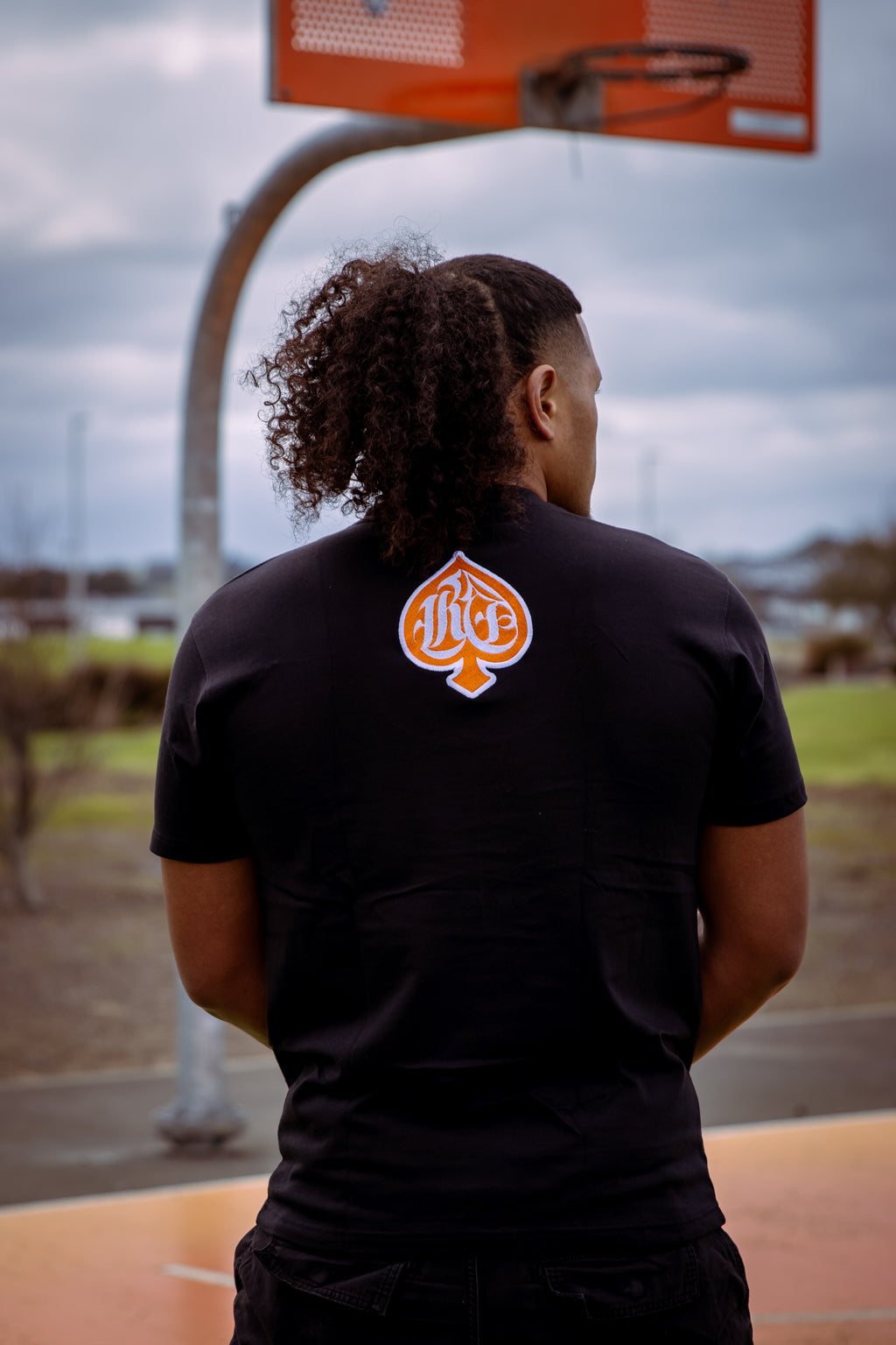 Black/Orange Spade Syndicate Tee