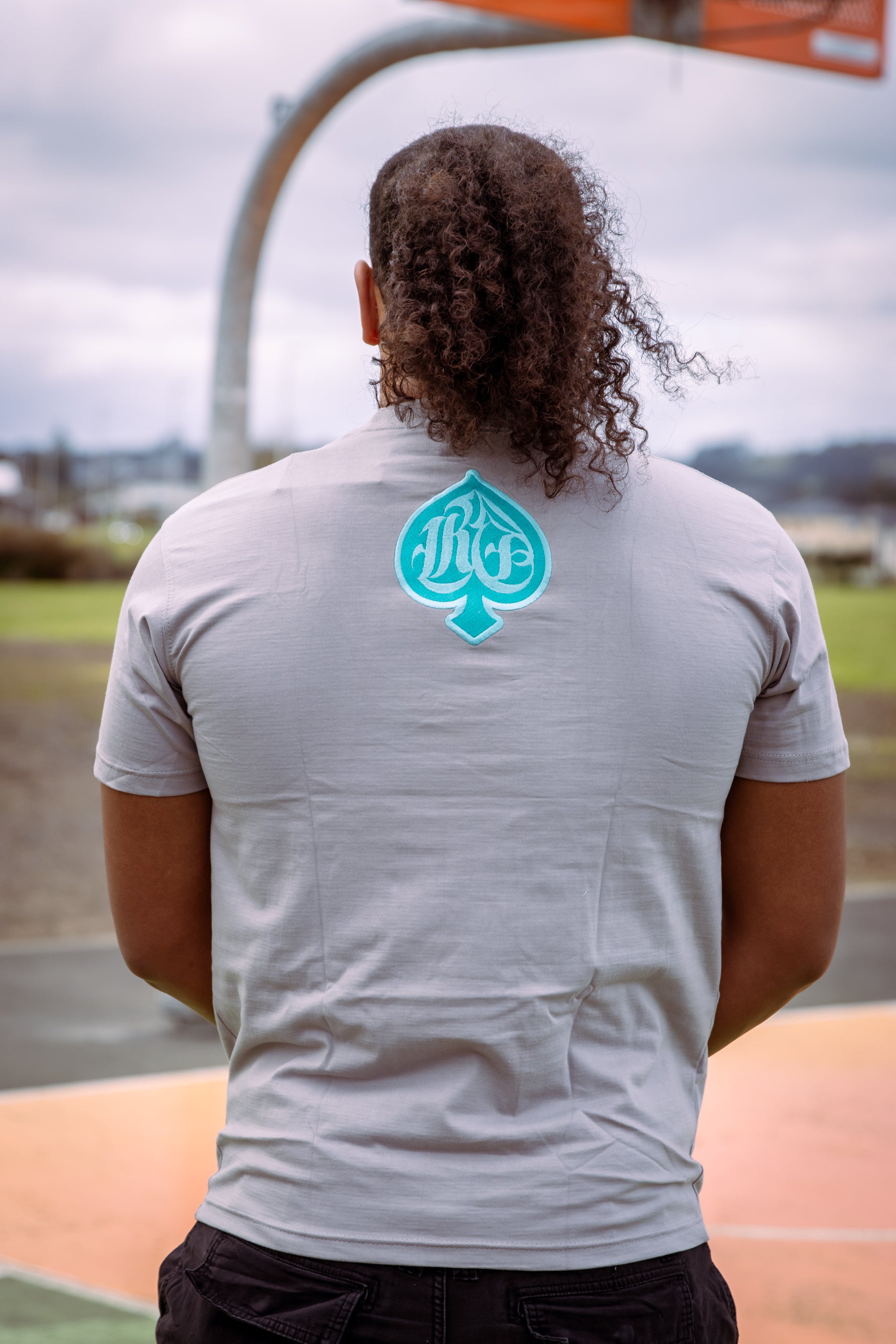 Grey/Teal Spade Syndicate Tee