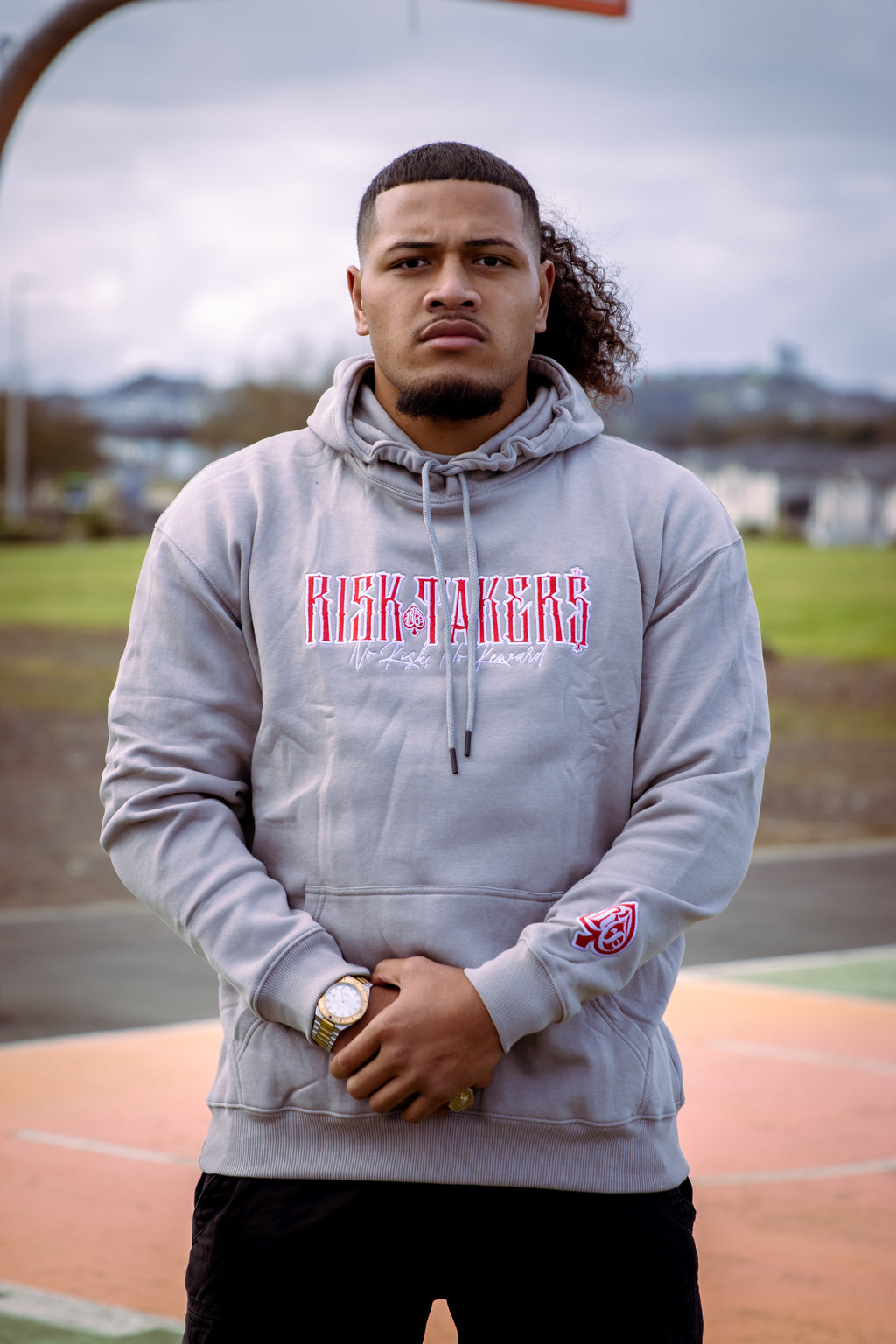 Grey/Red Spade Syndicate Hoodie