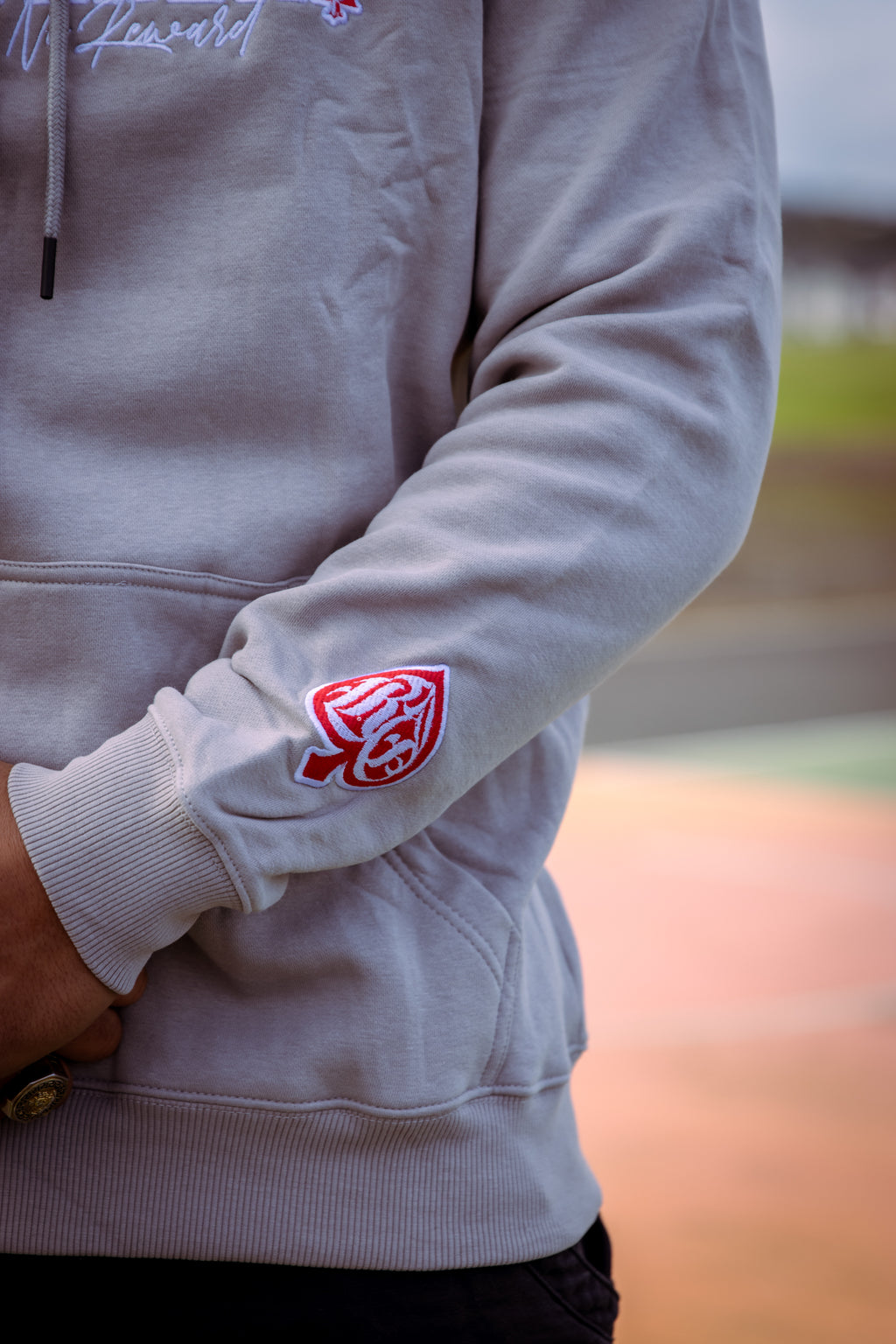 Grey/Red Spade Syndicate Hoodie