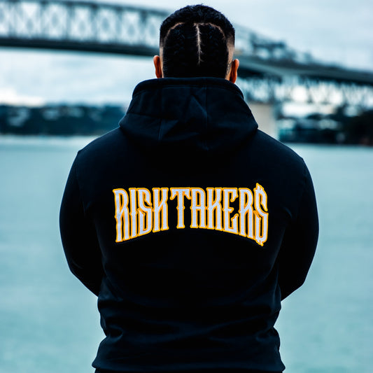 Orange Embroidered Hoodie