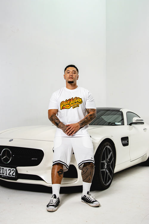 Fire/White OG Spade Tee