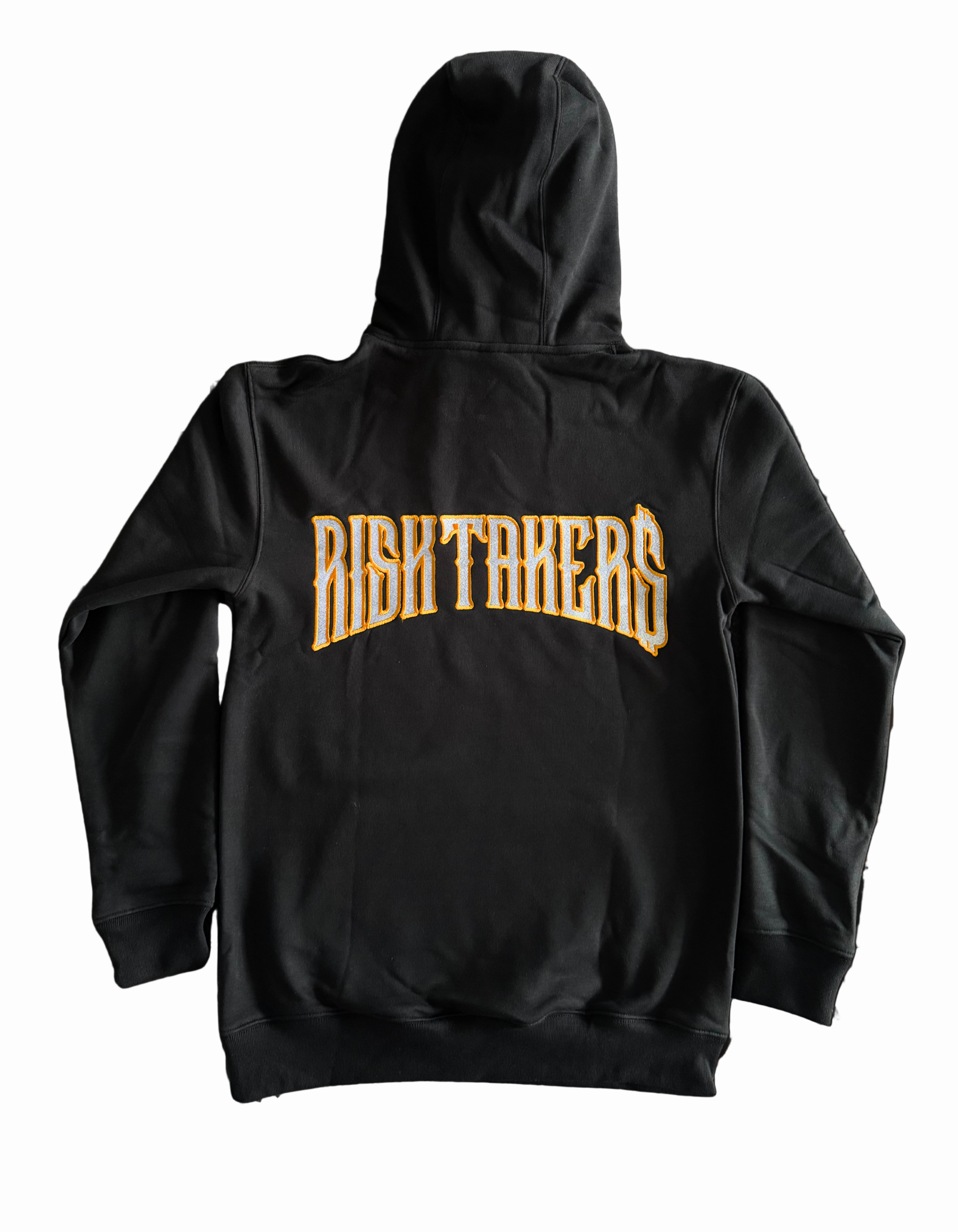 Orange Embroidered Hoodie