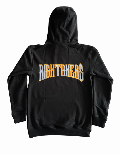 Orange Embroidered Hoodie