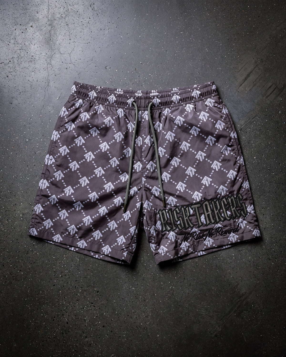 Grey/Black Pursuit Windbreaker Shorts