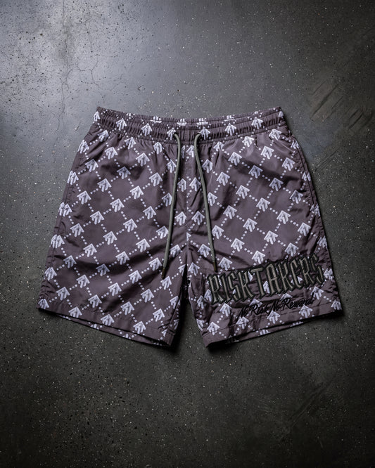 Grey/Black Pursuit Windbreaker Shorts